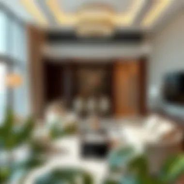 Interior design of a premium unit at Elite Business Bay Residence reflecting elegance