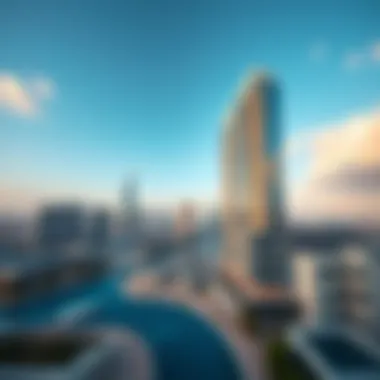 Prime location of Elite Business Bay Residence with surrounding skyline