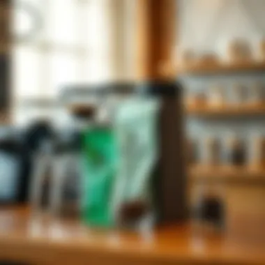 Unique Coffee Blends A selection of unique coffee blends displayed on a counter