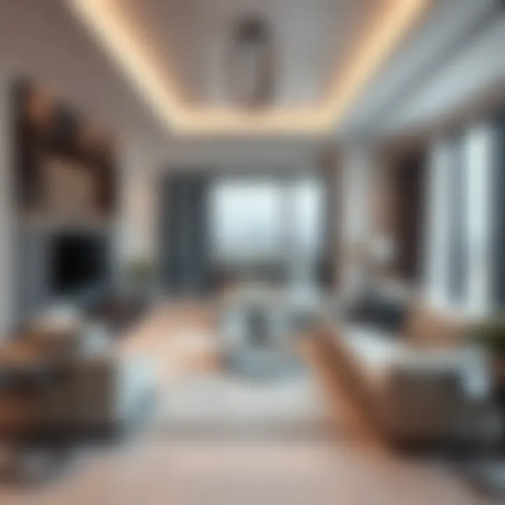 A spotless living room in a Dubai apartment