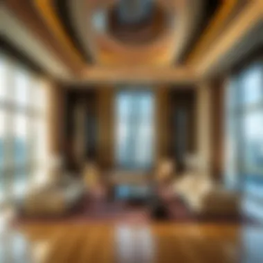 Opulent Interior Design of Burj Khalifa Apartments Interior design of a Burj Khalifa apartment exemplifying opulence