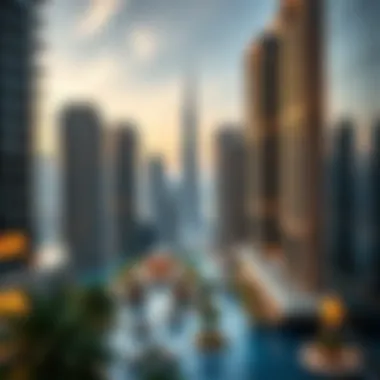 Luxury Architecture of Burj Khalifa Apartments Stunning view of Burj Khalifa apartments showcasing luxury architecture