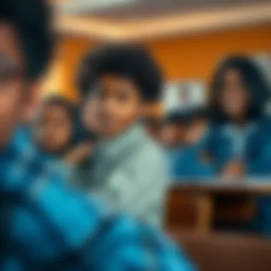 Diverse students in a classroom setting