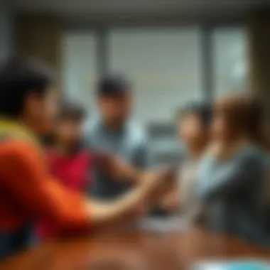 A family discussing school options