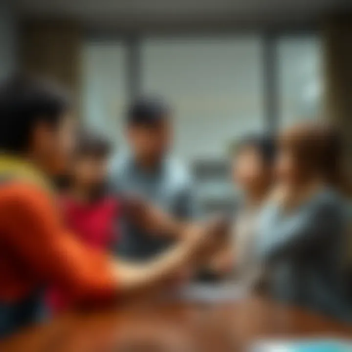 A family discussing school options