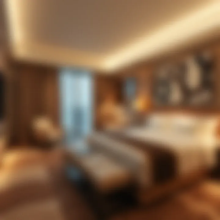 Luxurious guest room showcasing modern design and comfort