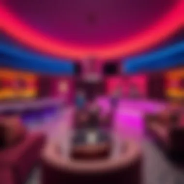 An adult lounge area with upscale amenities and ambiance