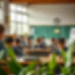 A classroom in a CBSE school in Dubai with engaged students