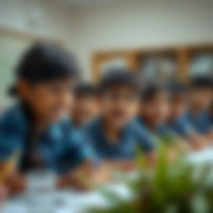 A diverse group of students participating in a school activity