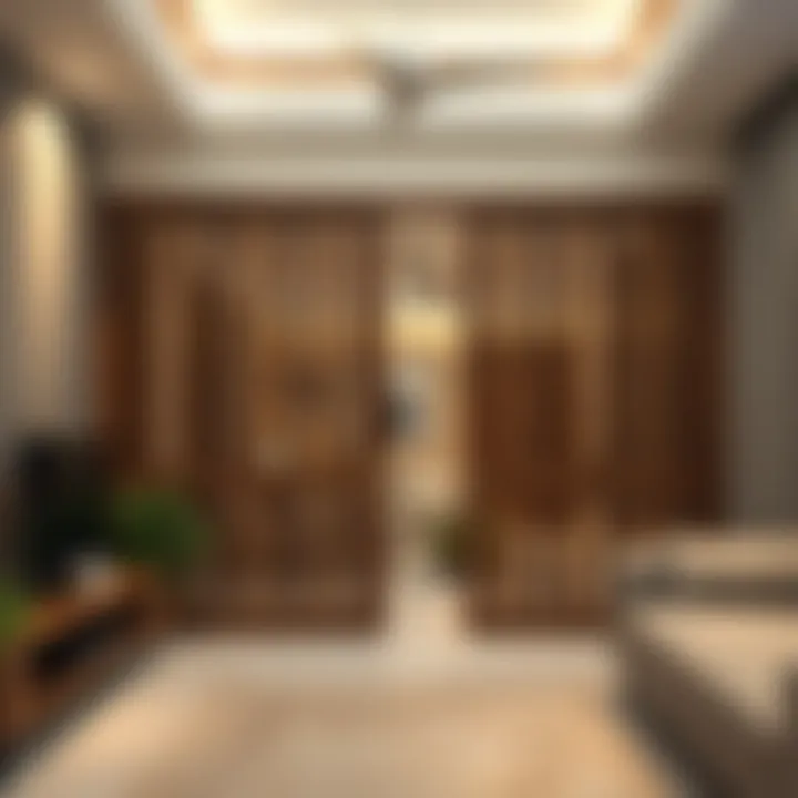 Creative wooden partition that enhances home aesthetics