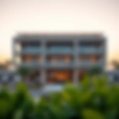Illustration of amenities available at Al Hudayriat Beach, highlighting recreational facilities.