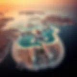 Aerial view of Al Hudayriat Island showcasing its pristine landscapes