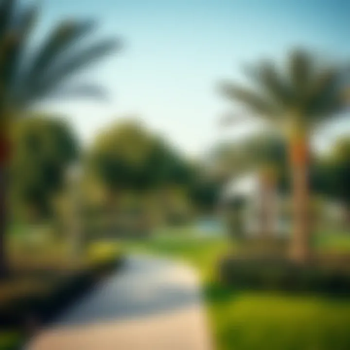 Eco-friendly park with lush greenery on Al Hudayriat Island