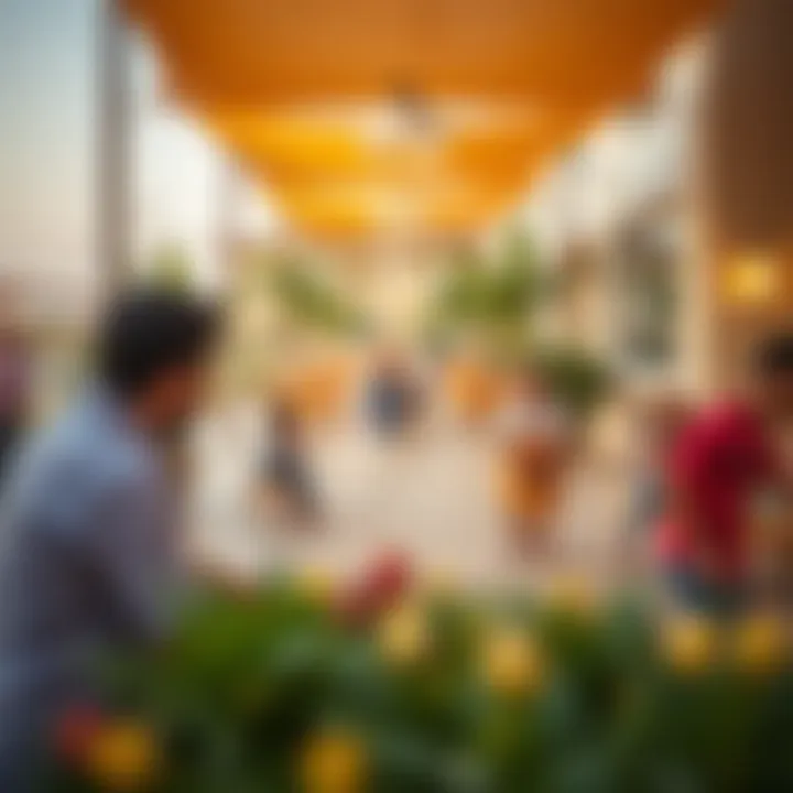 Vibrant community spaces within Al Jawzaa International City