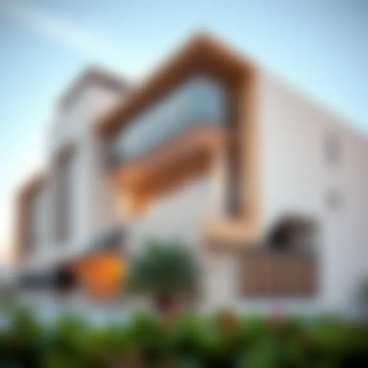 Exterior view of Al Mataf School showcasing modern architecture