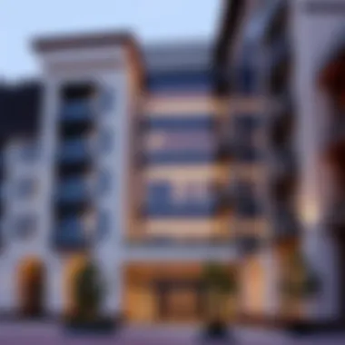 Architectural view of Al Nasr Square Block B showcasing modern design elements