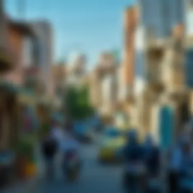 Cultural Diversity in Al Ramram A vibrant street scene highlighting the cultural diversity of Al Ramram