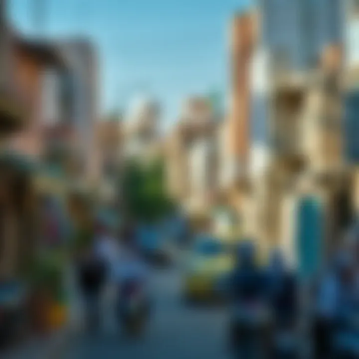 Cultural Diversity in Al Ramram A vibrant street scene highlighting the cultural diversity of Al Ramram