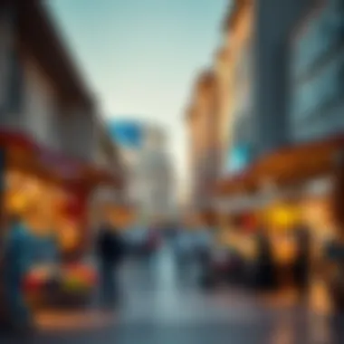 A vibrant market area in Al Seef, bustling with activity and unique offerings