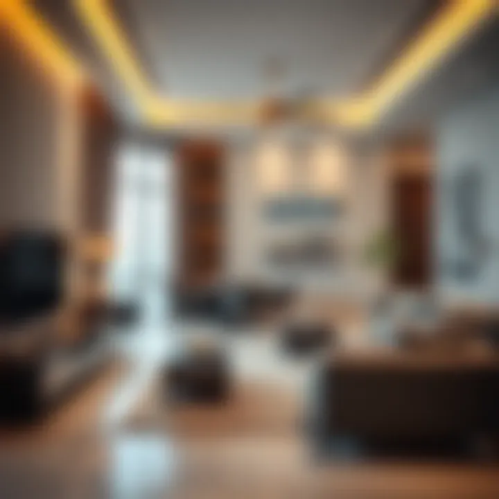 Interior of a modern rental apartment managed by Al Wasl Leasing, highlighting contemporary design.