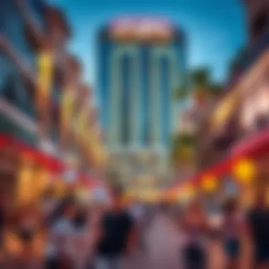 City Walk vibrant atmosphere surrounding Building Five