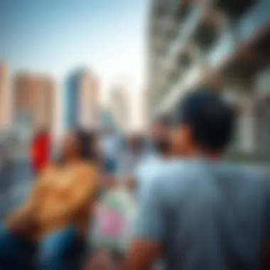 Community vibe in Dubai Marina showcasing diverse residents