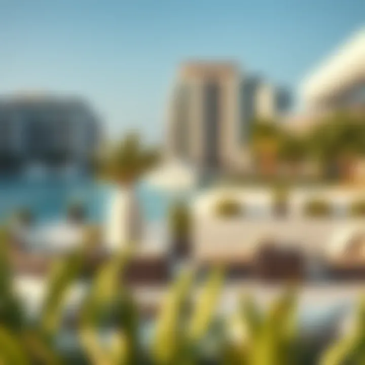 Tranquil outdoor space in Dubai Marina for relaxation