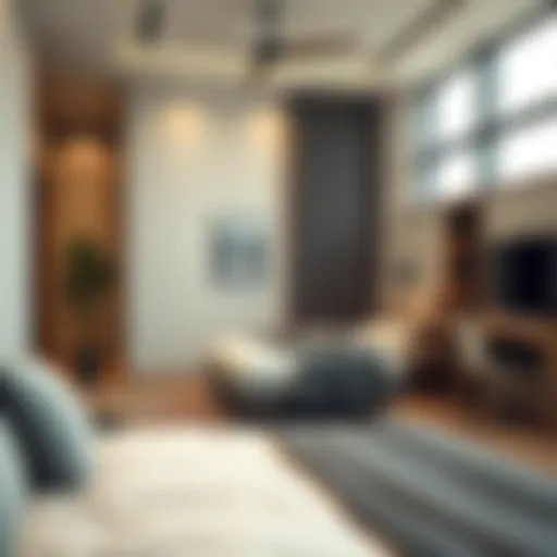 Modern bed space interior design near Al Quoz Mall