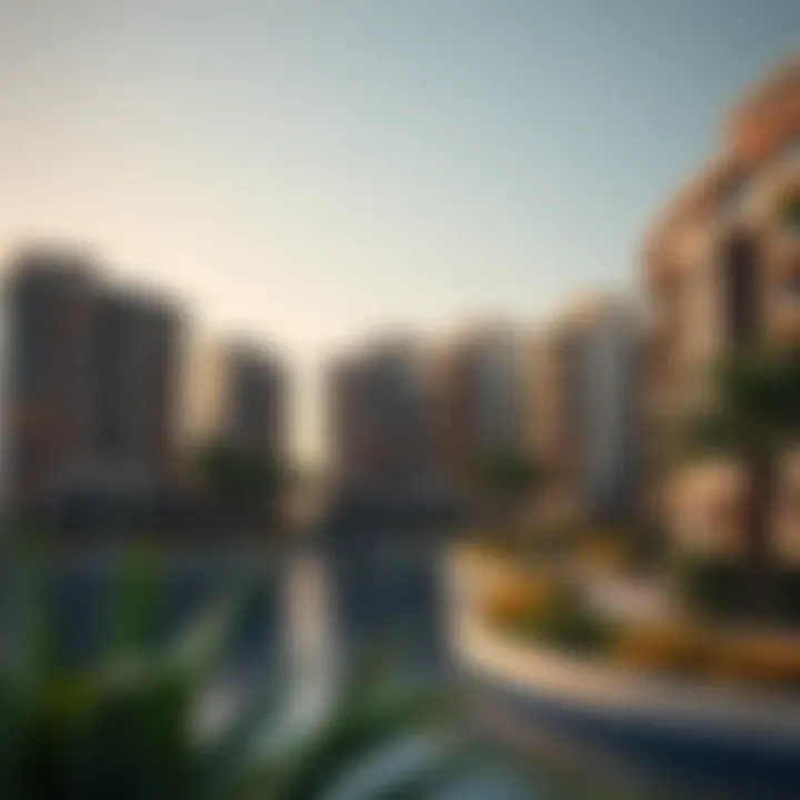 Luxurious residential buildings on Blue Waters with lush landscaping and vibrant ambiance.