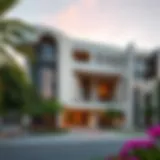 Exterior view of برج الشاطئ 1 showcasing its stunning architectural design