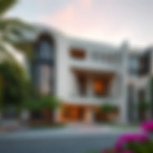 Exterior view of برج الشاطئ 1 showcasing its stunning architectural design