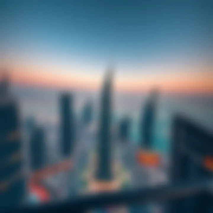 Aerial view of Business Bay showcasing modern skyscrapers