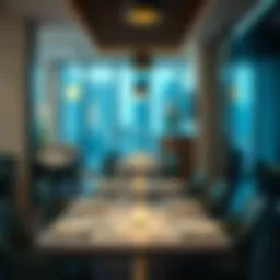 Elegant dining setup in a Business Bay restaurant