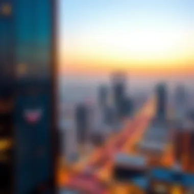 Scenic views of Dubai from the hotel