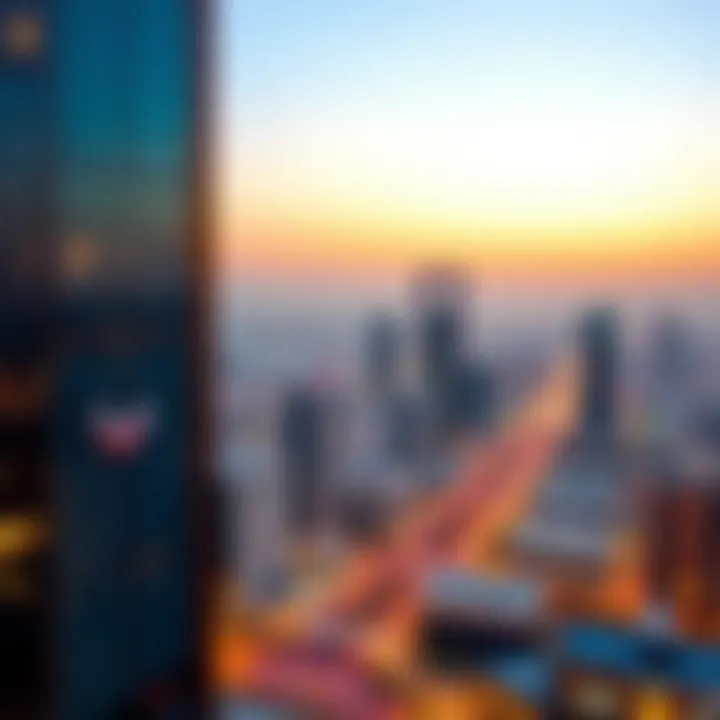 Scenic views of Dubai from the hotel