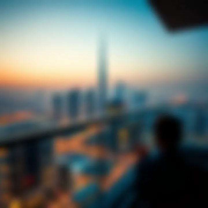 View of Business Bay skyline from Damac Paramount Tower balcony