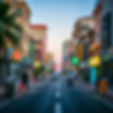 Street View of Karama Neighborhood Vibrant street view of Karama highlighting local amenities