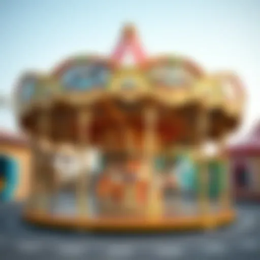 A colorful carousel at a children's amusement park in Dubai