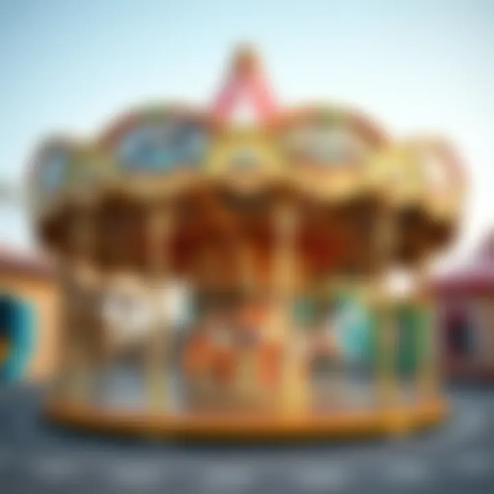 Enchanting Carousel Ride for Kids A colorful carousel at a children's amusement park in Dubai