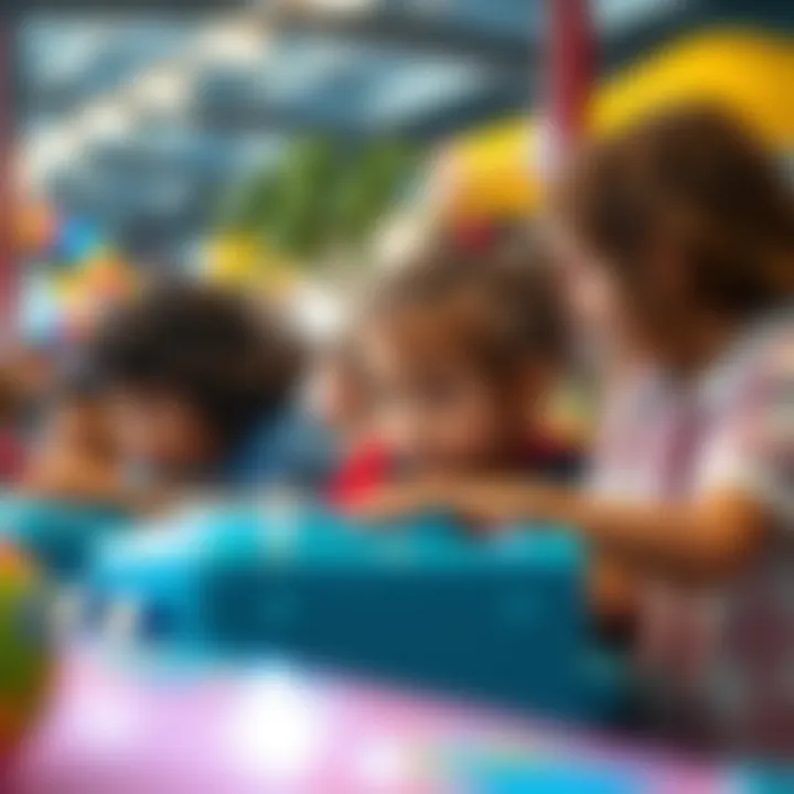 Fun and Educational Activities for Young Minds Children enjoying an interactive learning experience at an amusement park in Dubai