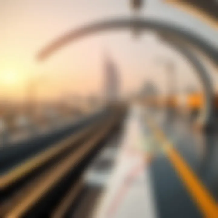 Map of Dubai highlighting metro stations and their relation to real estate