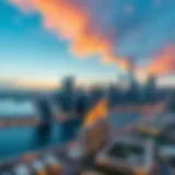 A stunning skyline view of Business Bay showcasing modern architecture and skyscrapers