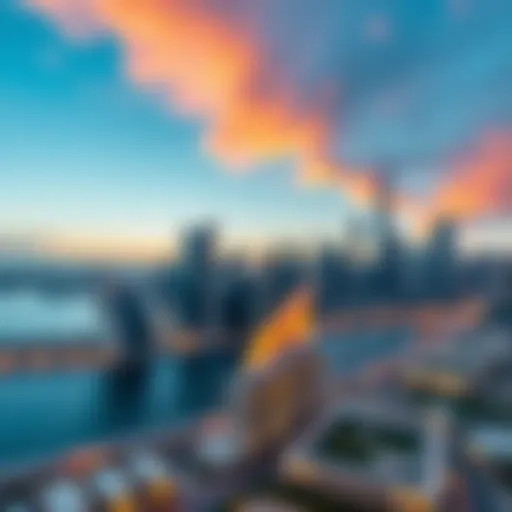 Business Bay Skyline A stunning skyline view of Business Bay showcasing modern architecture and skyscrapers