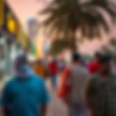 Vibrant community atmosphere surrounding Etihad Tower 3