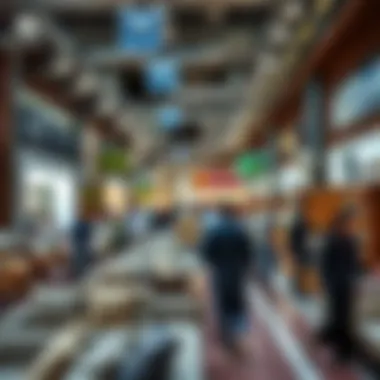 A bustling scene in a furniture shop within Dragon Mart