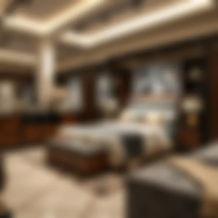 Variety of stylish bedroom furniture on display