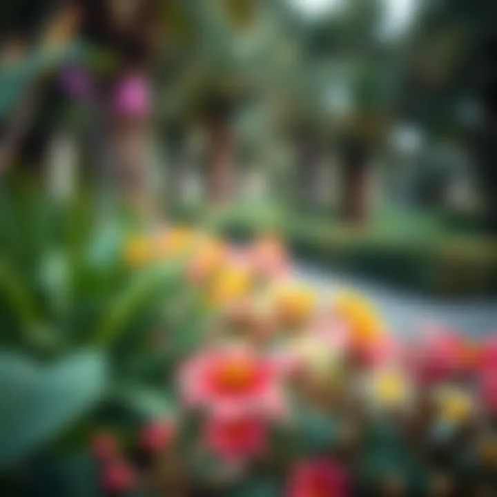 Vibrant flora showcasing biodiversity in the park