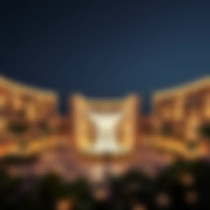 A panoramic view of Hadiqat Al-Addaa highlighting its innovative design