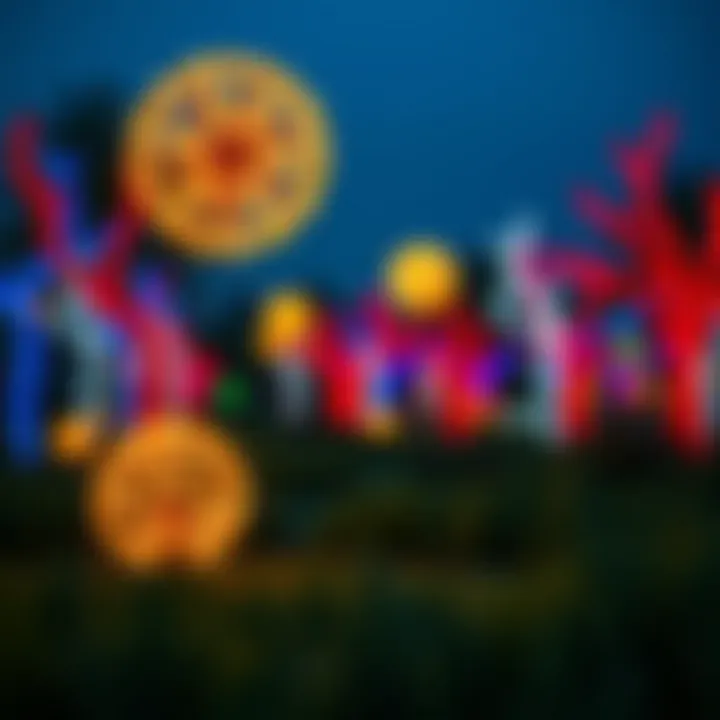 A vibrant display of seasonal light installations at the Garden of Lights