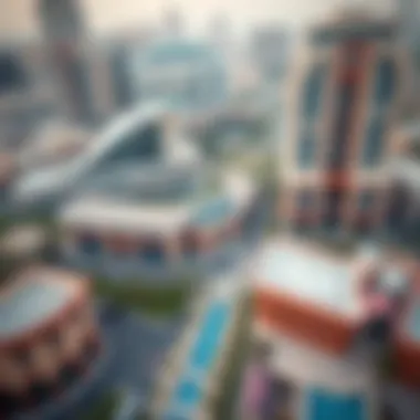 Aerial view of الحلاب بوليفارد showcasing its architecture and layout